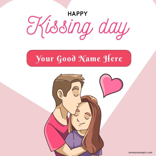 Happy Kiss Day Pictures Editable Option Custom Name