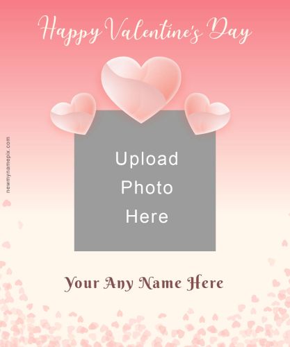 Valentine's Day Frame Create Customized Photo Upload Free