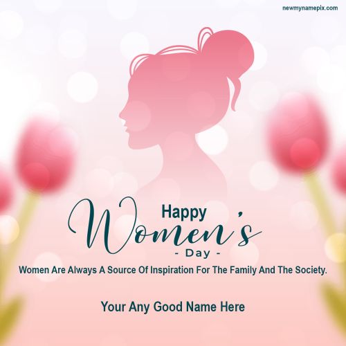 Happy Women's Day Quotes With Name Editable Photo Download