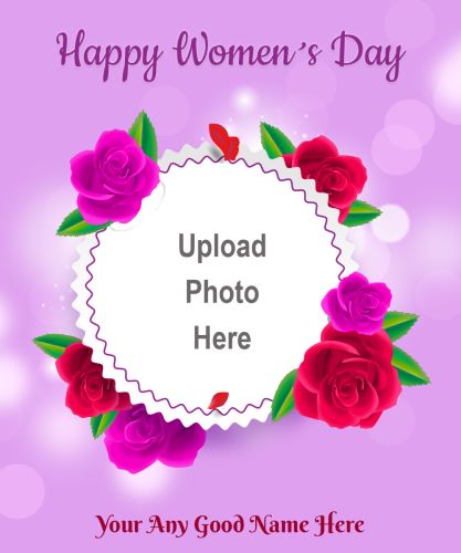 Photo Add Women's Day Frame Create Online Free Download Status