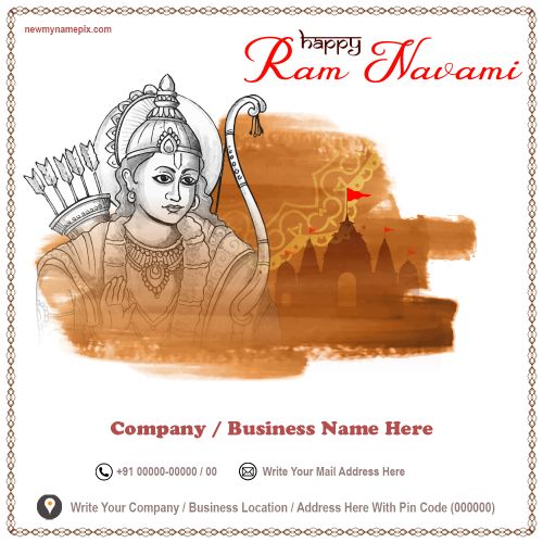 Shree Ram Navami Celebration Corporate Card Editing Online Free