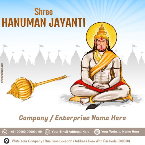 2024 Happy Hanuman Jayanti Corporate Card Edit Free