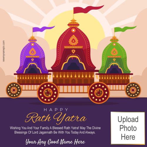 2024 Jagannath Rath Yatra Greeting Card Maker Customized Editor