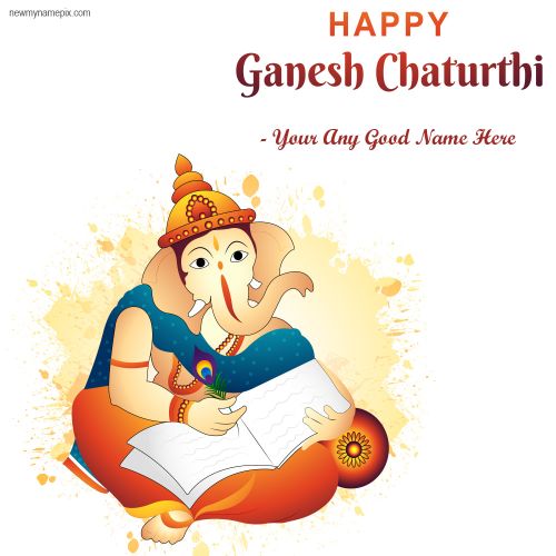 Best Collection New 2024 Ganesh Chaturthi Wish You Name Pics