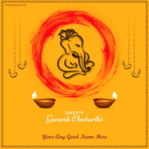 Easy To Share Happy Ganesh Chaturthi Wishes With Name Images
