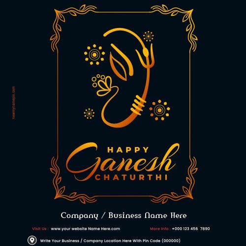 Online Find Shree Ganesh Chaturthi Business Branding Photo Download