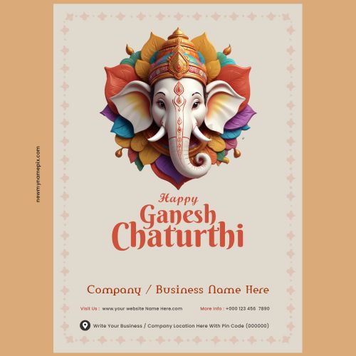 2024 Happy Ganesh Chaturthi Wishes Business Name Create Images