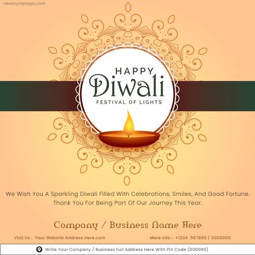 Download Happy Diwali 2024 Customized Create Images for Business