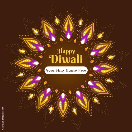 Diwali Wishes Readymade Images on Print Your Name Card Create
