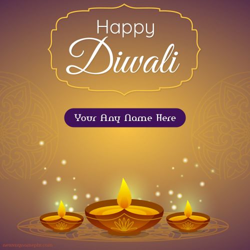Easily Using Happy Diwali 2024 Wishes Pic Name Editable Option