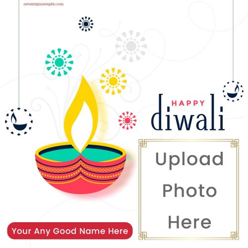 Shubh Deepawali Blessing Images Editing Customized Name With Photo Print