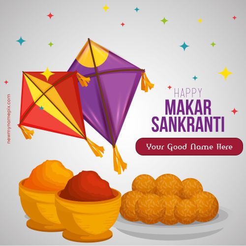 Online Festival Sankranti Celebration Image With Name Editing