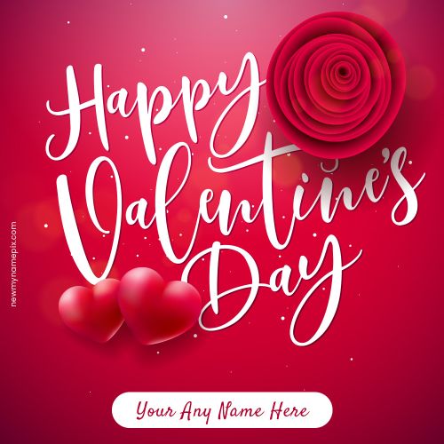 Name Wishes Write Happy Valentines Day Rose Images Download 2025