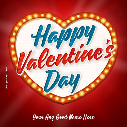 Beautiful 2025 Happy Valentines Day Images With Name Edit Card Download