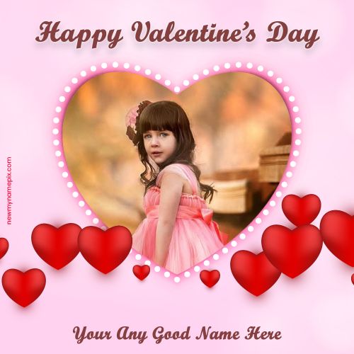 Personalized Name With Photo Wishes 2025 Valentines Day Card Free