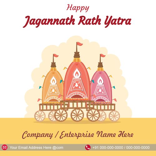 Corporate Wishes Jagannath Rath Yatra Template Edit Customized Text Free