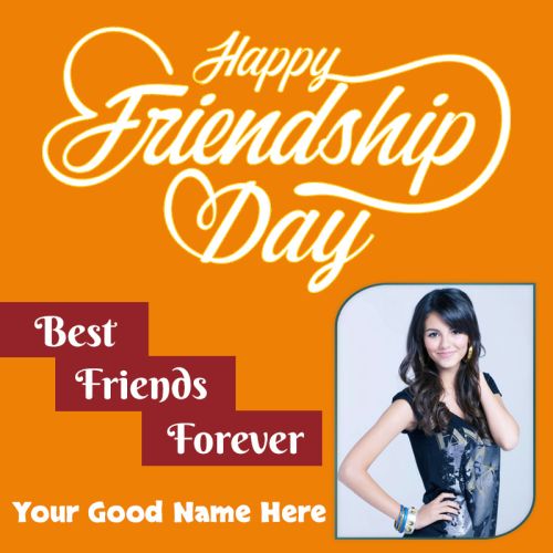 2025 Personalized Name With Photo Upload Frame Friendship Day Card