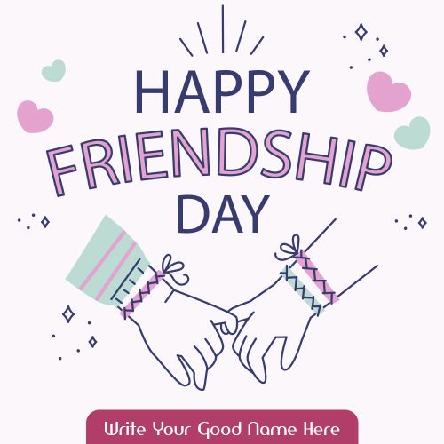 Happy Friendship Day Wishes Template Edit Customized Card
