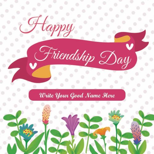 Beautiful Friendship Wishes Special Name Card Create Online