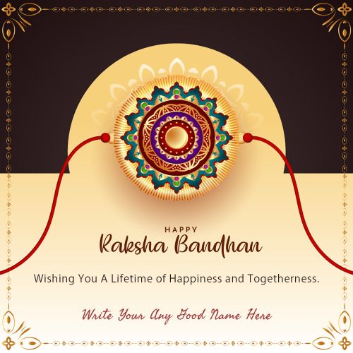 Free Hindi Blessing Template Raksha Bandhan Festival Wishes Your Name