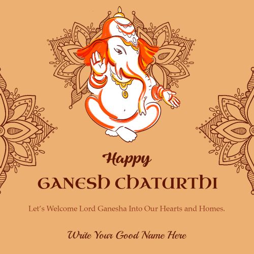 Customize Edit Text Happy Ganesh Chaturthi Greeting Photo Create Free