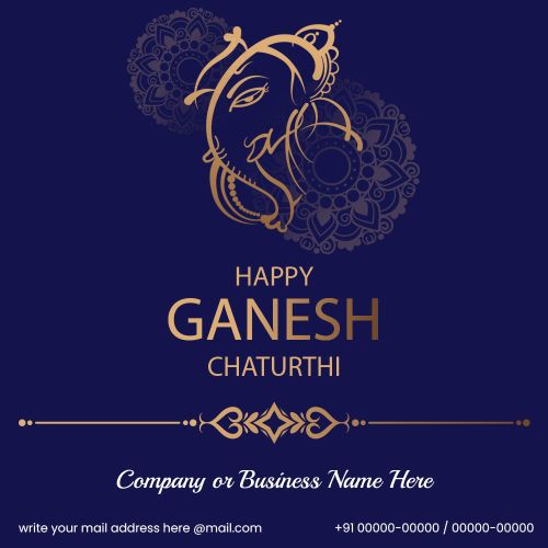 Design Template Lord Ganesh Chaturthi Wishes Corporate Card Create 2025