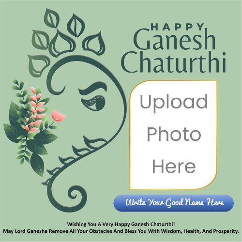 Celebrate Ganesh Chaturthi Template 2025 Custom Text With Photo Adding