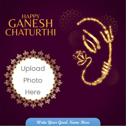 2025 Ganesh Chaturthi Wishes Frame Customizable Create Tools Free