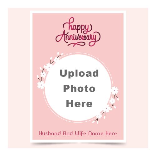 Anniversary Floral Design Template Editing Platform Photo Frame Create