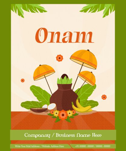 Business Promote Happy Onam Wishes Template Create Free Download