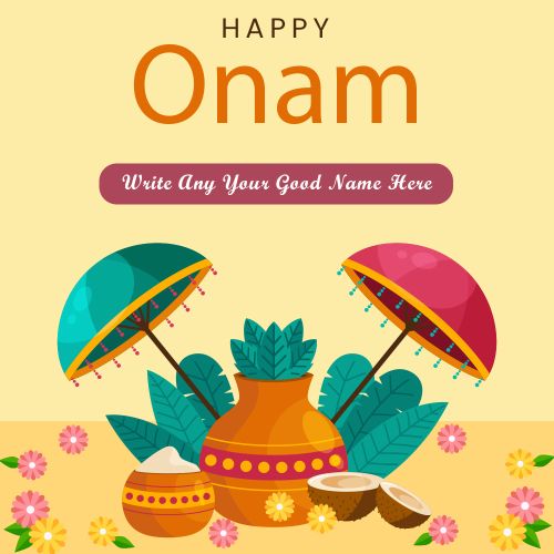 Special Your Name Printed Happy Onam Post Download Free Images 2025