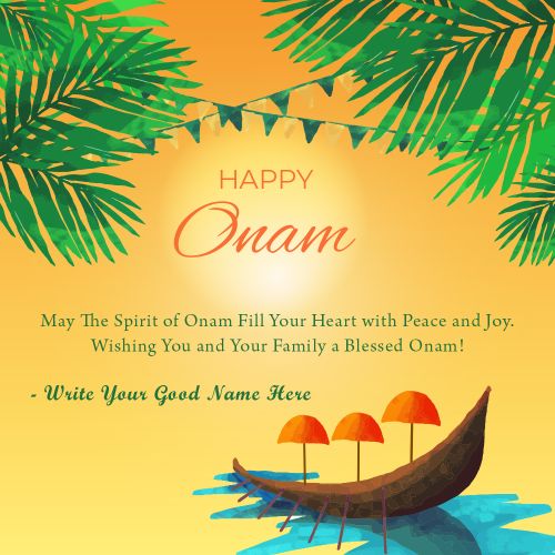 Free Happy Onam 2025 Greeting Poster Editing Custom Text Writing