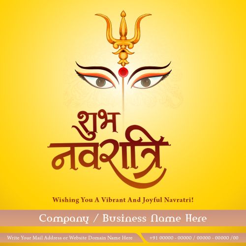 Shubh Navratri Corporate Business Promote Template Create Free 2025 Wishes