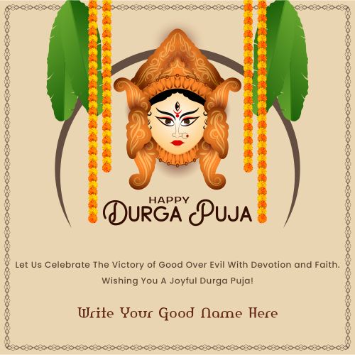 Free Design Template Download Happy Durga Puja 2025 Greetings Images Editing