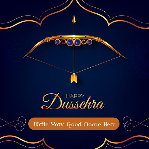 Custom Name Image Create 2025 Happy Dussehra Festival Card Maker Tool