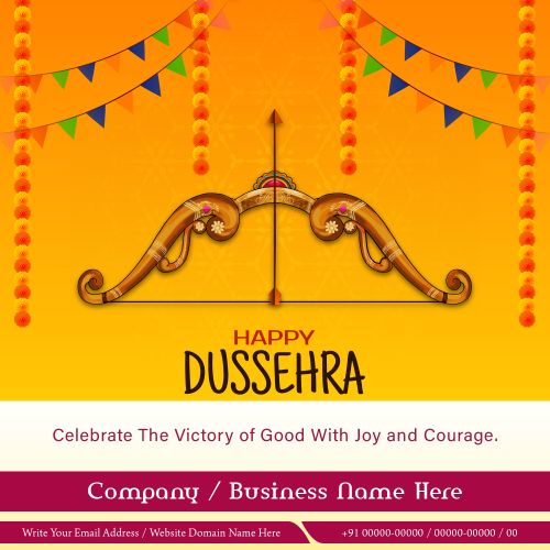 Dussehra Business Details Editing Template Online Wishes Client And Employee