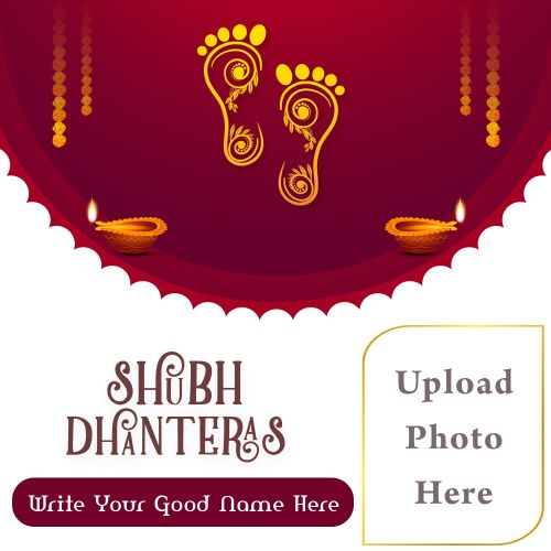 Dhanteras 2025 Design Template Edit Custom Text With Photo Printed Card Free