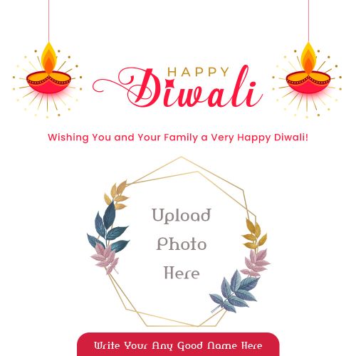 2025 Happy Diwali Frame Template Your Name With Photo Printed Tools