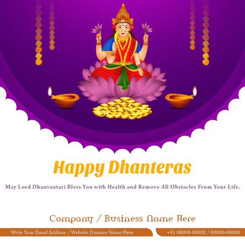 Dhanteras Business Branding Poster Create Customized Text Editing Template