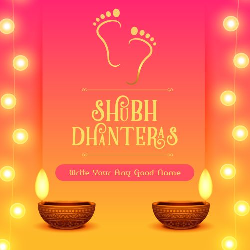 2025 Dhanteras Wishes With Custom Name Text Editing Template Create Easy