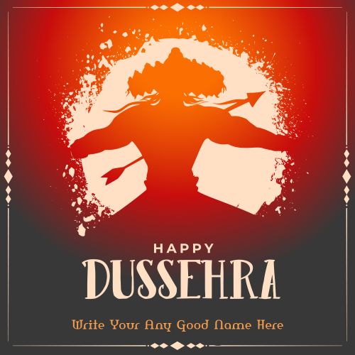 Free Editing Happy Dussehra Wishes 2025 Photo Create Customized Text