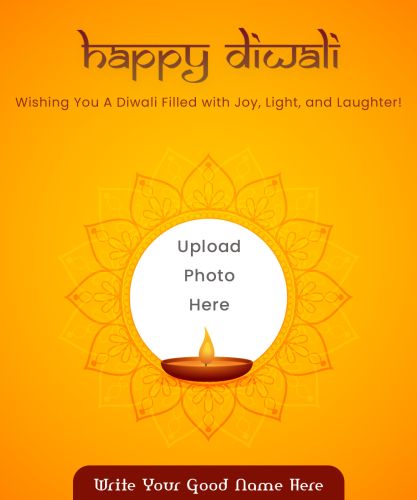 Diwali Festival Post 2025 Frame Customized Name With Photo Editor Free