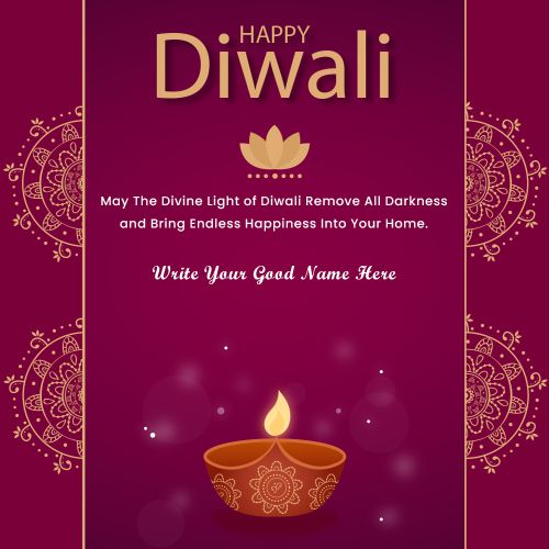 Create Custom Name Text Write Diwali 2025 Greeting Photo Editing Free
