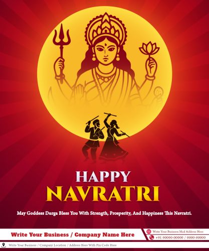 Shubh Navratri Corporate Template Edit Online Free Download Design Card