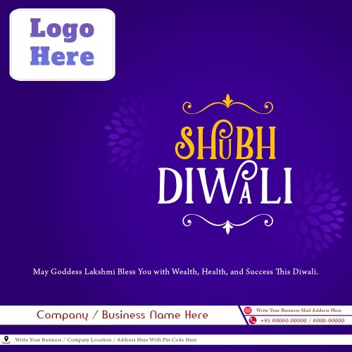Brand Logo With Details Printed Diwali Poster Create Template Customize Free