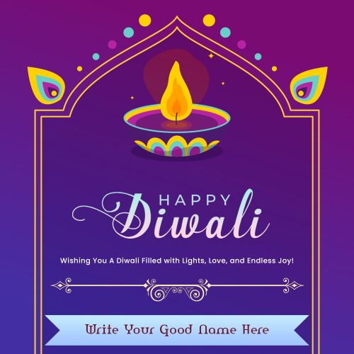 Happy Diwali Religious Template Create Your Custom Name Write Free Edit