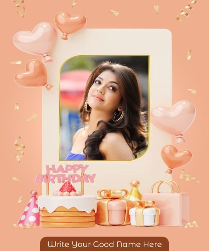 Birthday Frame Create Personalized Name With Photo Printed Poster Free