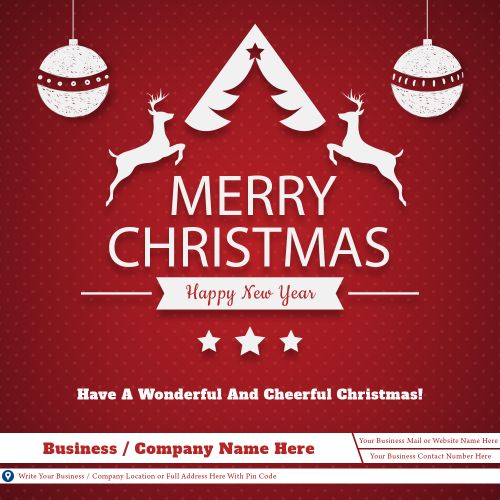 Business Marketing Poster Merry Christmas Template Editing Custom Text Write