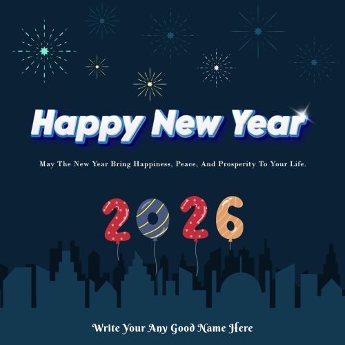 Design New Year 2026 Wishes Post Personalized Name Text Editor Tools Free