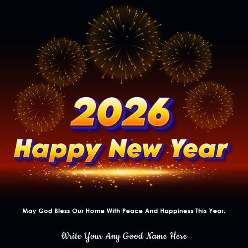 New Year Eve Celebration 2026 Greeting Posts Create Your Name Printable